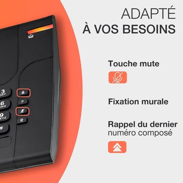 Fasta telefoner Temporis 180