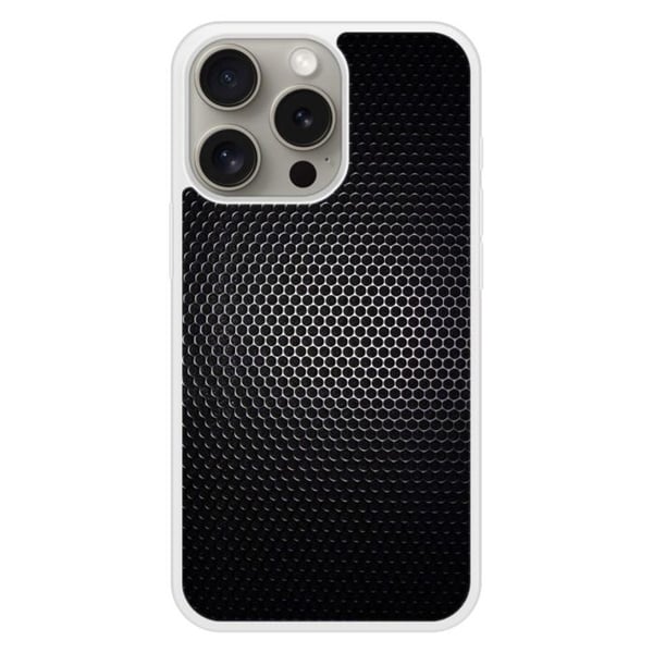 Siliconeförstärkt fodral med tryck kompatibelt med Apple iPhone 15 Pro Dark Metal