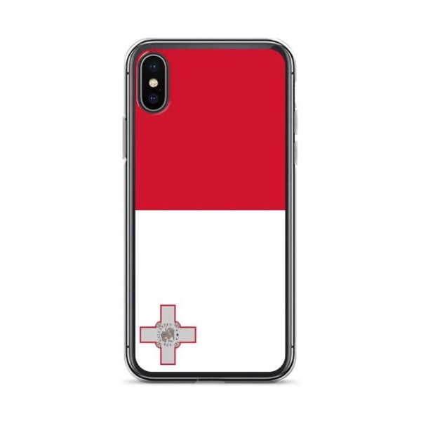Telefonfodral – Maltas flagga – Kompatibel med iPhone XS Max – Mjukt skydd – Slitstarkt och stöttåligt – Silikon – Pixelforma