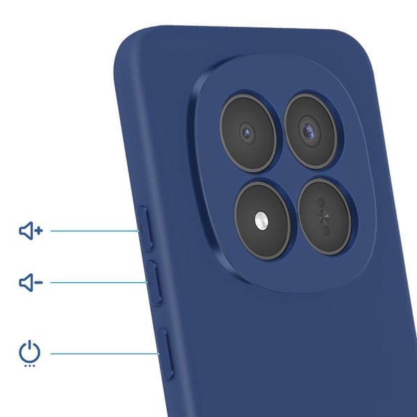 Silicone Anti-glid Blå Coque Soft-Touch för Redmi Note 15 Pro Plus 5G