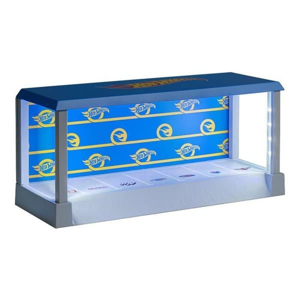Garage og lysende vitrine - PALADONE - Hot Wheels - 7 biler - Voksen - Unisex