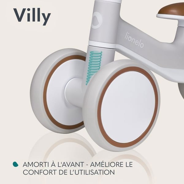 4-Wheel Balance Bike EVA - LIONELO Villy - Barncykel - 1-3 år (upp till 30 kg) - Ergonomisk - Turkos