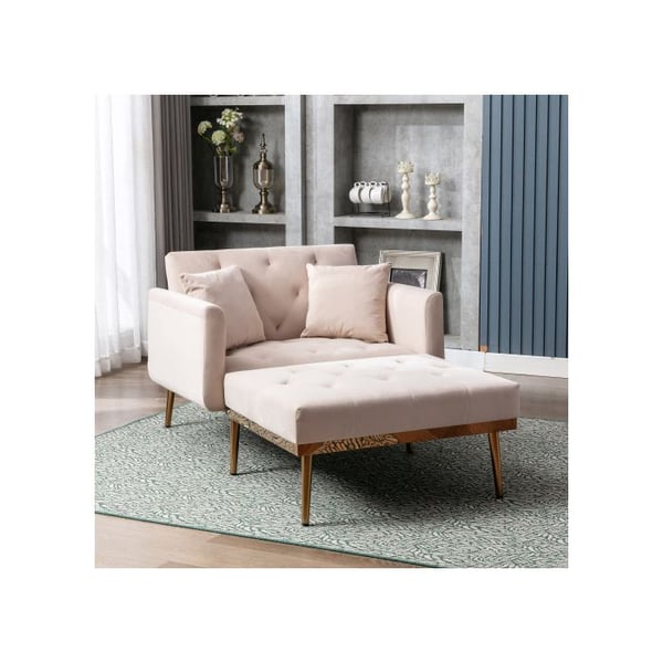Tuoli - MUVOE - Moderni - Säädettävä selkänoja - Pehmeä kangas - karmeli-beige