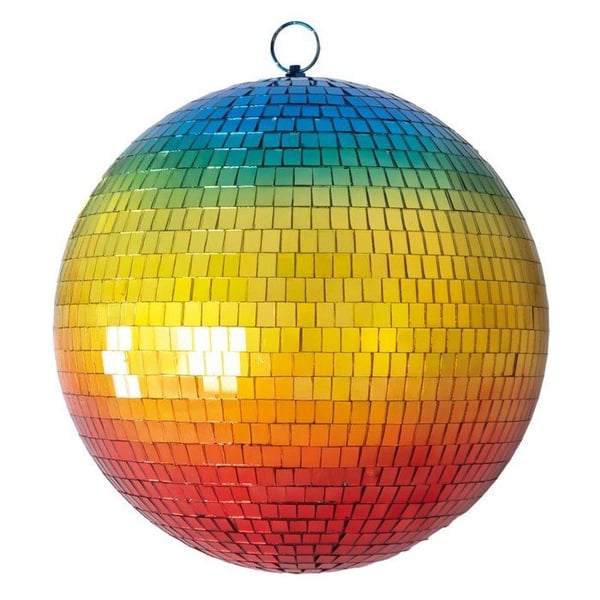 Discokula - Ø 30cm - regnbåge - PTIT CLOWN - 24285 - Karneval, Halloween, Cosplay, Kostymfest