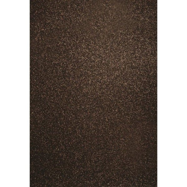 A4 Bricolage-kartong: Glitter, 210x297mm, 200 g/m2, mörkbrun