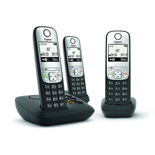 DECT Trio Telefon - Gigaset - A690A - Digital Svarare - Belyst Skärm - Handsfree