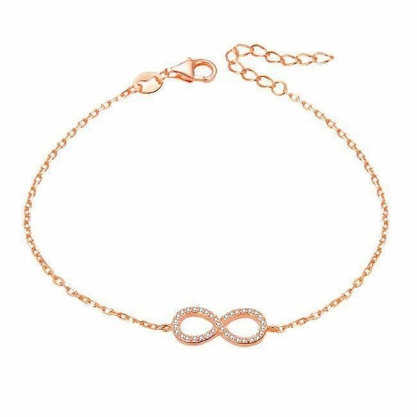 Armband - Beneto Agb483/20-rosé - Silver - Guld - Kristaller