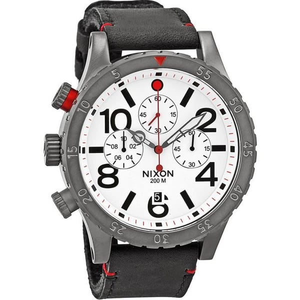 Klocka - NIXON - 48/20 A363486 - Sport - Läder - Vattentät 20 Atm