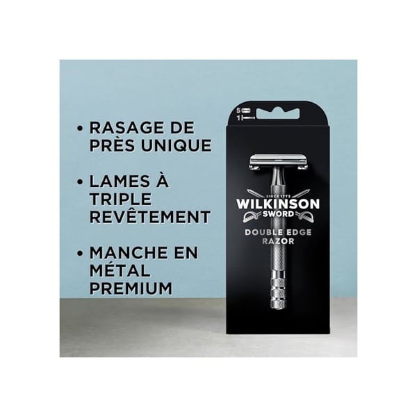 Rakhyvel - WILKINSON - The Edger - Dubbel Vass - Metallhandtag - Barberarens Kvalitet