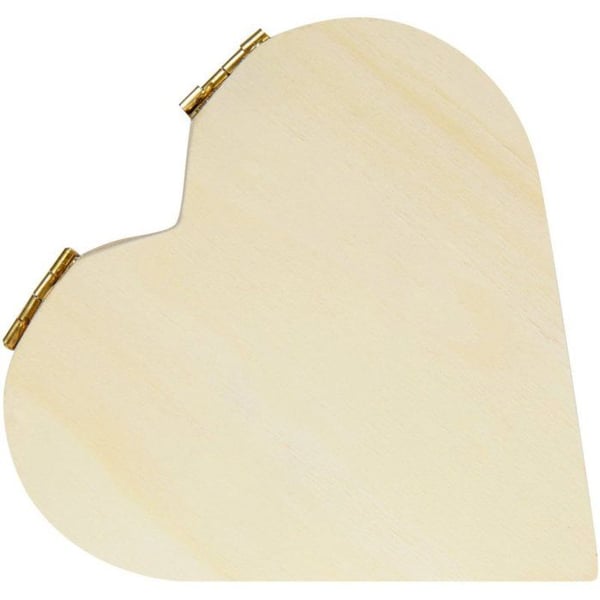 Trälåda - Kreativ frö - Hjärta - Magnetisk - Naturligt trä - 90L x 87H x 60P