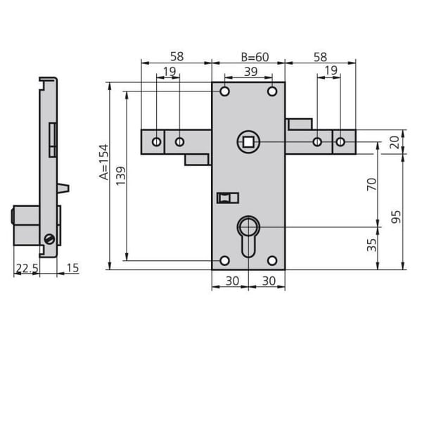 Lås - CVL LUMINAIRES - 11B/M - Metall - Svart - Utomhus