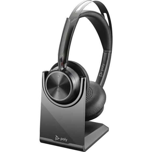 HP Poly Voyager Focus 2 Bluetooth Stereo över-ear headset svart med brusreducering dators headset