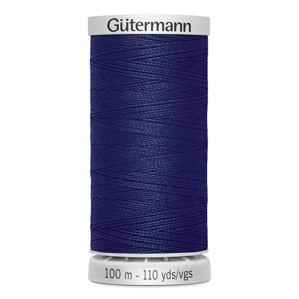 Fil extra stark 100% polyester Gutermann, set av 5 spolar à 100m - Att 339 - väldigt mörkblå