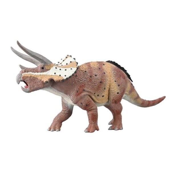 Figur föreställande en dinosaurie: Triceratops Horridus med rörlig käke Figur föreställande en dinosaurie: Triceratops Horridus med rörlig käke
