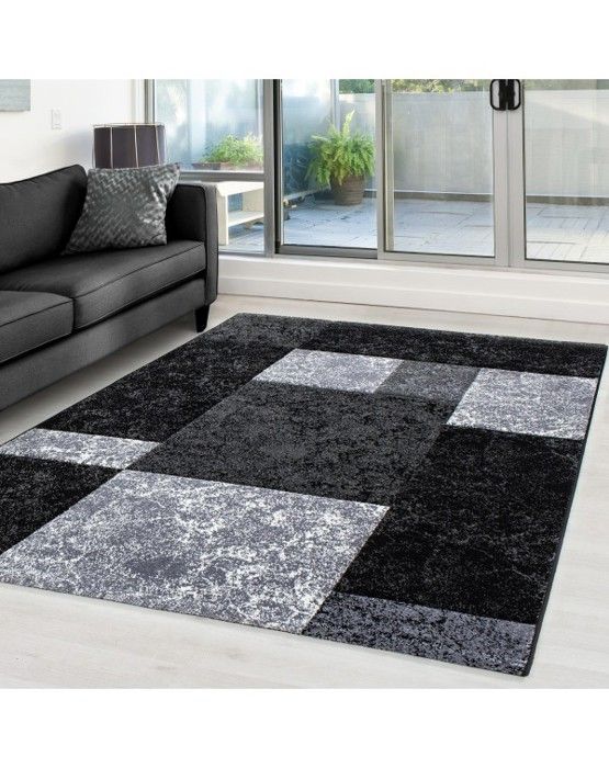Tapis - Ayyildiz - Hawaii - 3D modern - Svart - 200x290 cm - Rektangulär