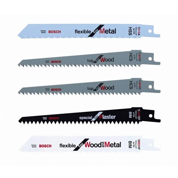 BOSCH - Keo beskärarbladssats - 5 utbytbara blad för trä, metall och gips