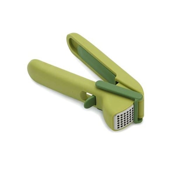 Pressa vitlök - Joseph Joseph - CleanForce - Inbyggt torkblad - Utan BPA - Grön