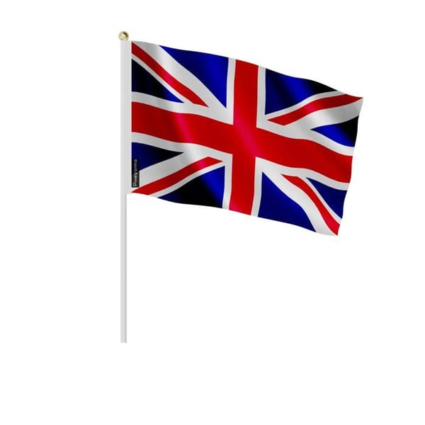 Mini Flagga för Storbritannien – 30 x 45 cm – Att Hålla i Handen – Polyester – 1 styck – Pixelforma