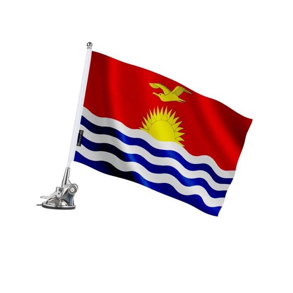 Suction Mast – Flagga av Kiribati – 27 x 35 cm – Polyester – Rostfritt stål – Pixelforma