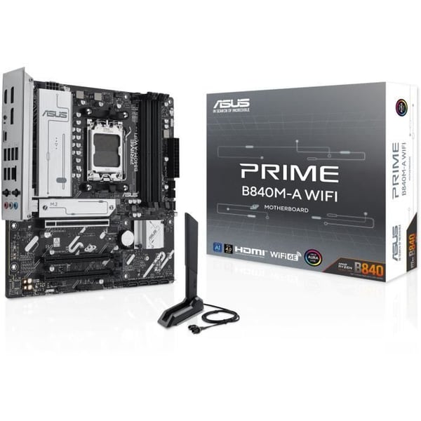 Moderkort - ASUS - PRIME B840M-A WIFI - AMD B840 - AM5 micro ATX-slot