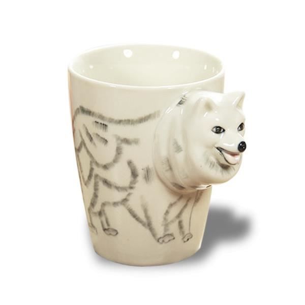 Mugg - Tasse Hund Varg 3D - Keramik - 11x9 cm - Volym 400 ml - Vacker Design