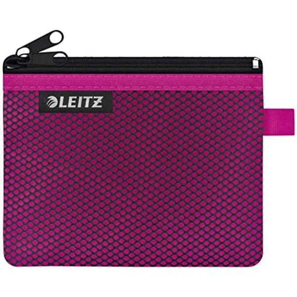 Trousse - Leitz - WOW - Tvättbar nylon - Kompakt 14x10,5 cm - 2 fickor