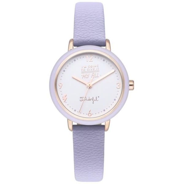 Klocka - MR WONDERFUL - UNDERBARA TID WR25301 - Kvarts - Analog - Lila