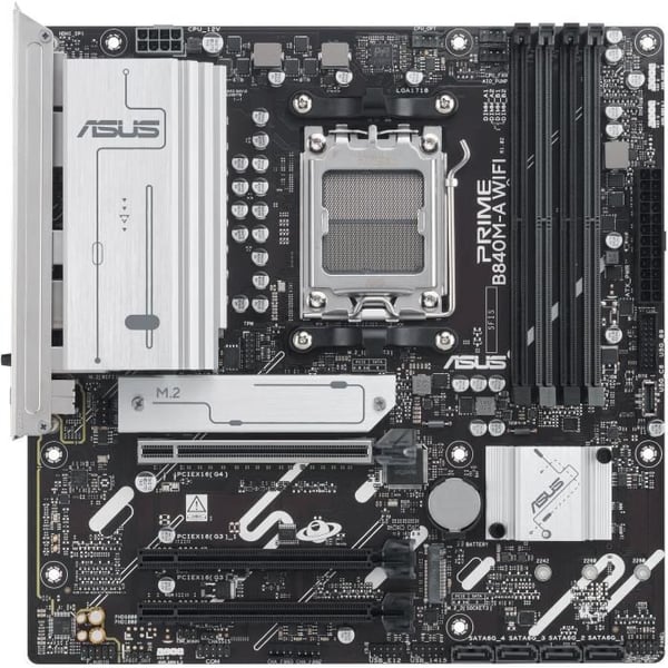 Moderkort - ASUS - PRIME B840M-A WIFI - AMD B840 - AM5 micro ATX-slot