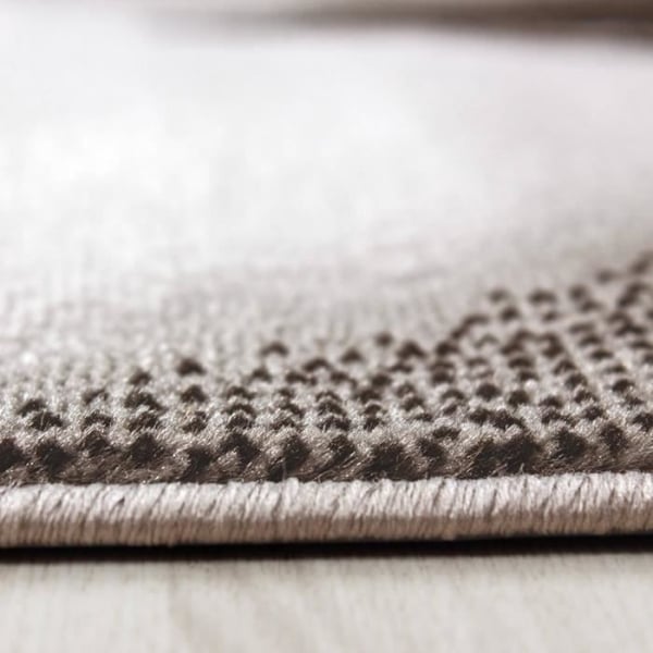 Matta - Modern - Vågor i skugga - Brunt Beige - 200x290 cm - Syntetisk