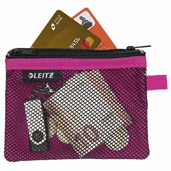 Trousse - Leitz - WOW - Tvättbar nylon - Kompakt 14x10,5 cm - 2 fickor