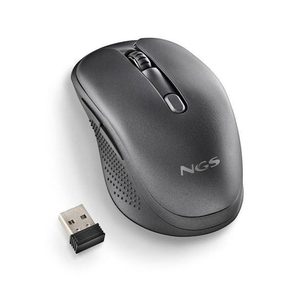 NGS EVO SPOOK: Uppladdningsbar mus, trådlös multimode-anslutning. 2,4 GHz + BT5.0 + BT 5.1. USB-A-anslutning. PPP: 800/1200/1600. Tyst.