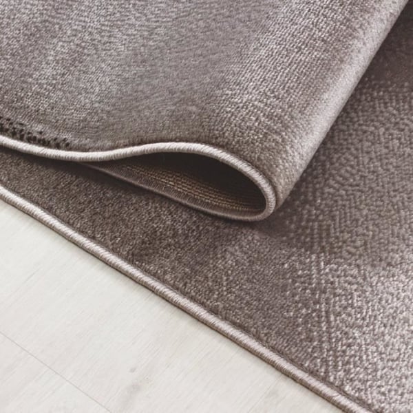 Matta - Modern - Vågor i skugga - Brunt Beige - 200x290 cm - Syntetisk