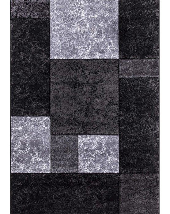 Tapis - Ayyildiz - Hawaii - 3D modern - Svart - 200x290 cm - Rektangulär