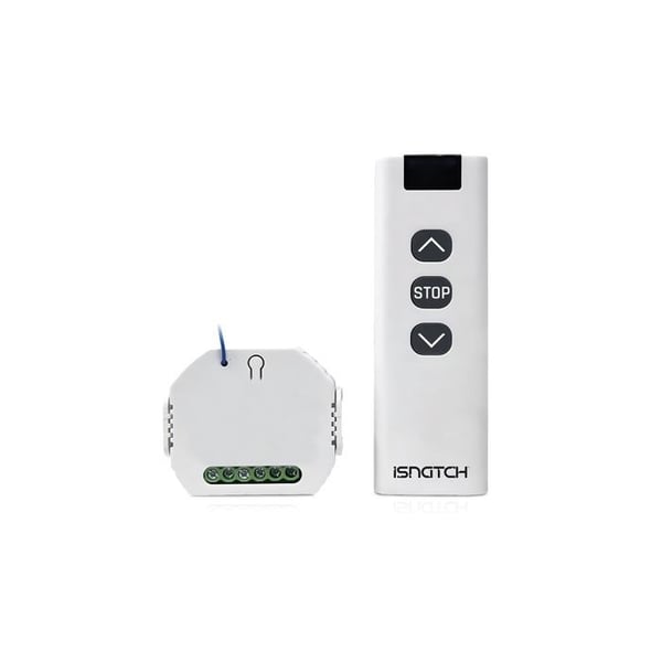 HeySmart Modul för persienner WiFi med fjärrkontroll, kompatibel med låda eller DIN-skena, styrning via app.