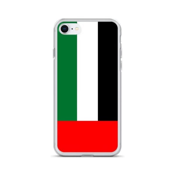 Telefonfodral – Förenade arabemiratens flagga – Kompatibel med iPhone 8 – Mjuk fodral – Slitstark och stötabsorberande – Pixelforma