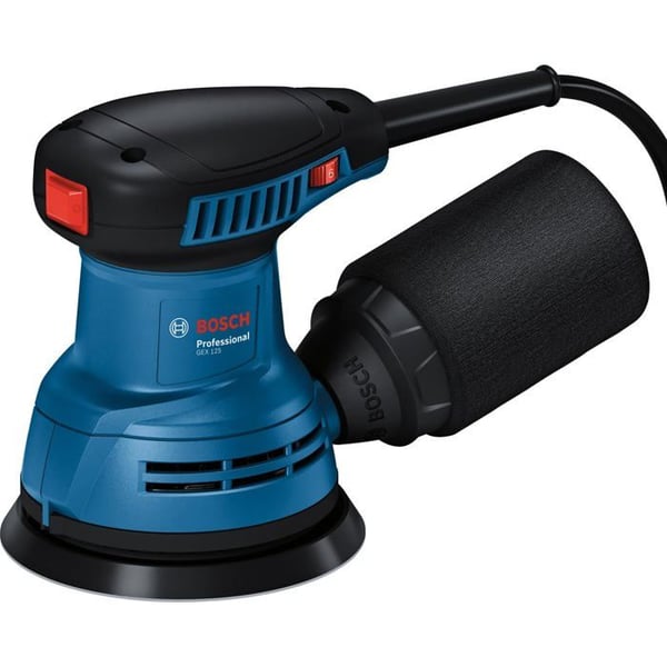 Excentrisk slipmaskin - Bosch Professional - GEX 125 - 290W - Blå - Uppsamlingspåse