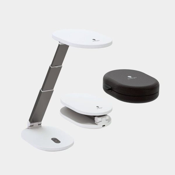 Bordslampa med uppladdningsbart batteri - DAYLIGHT - Foldi Go 'Daylight' - arm 30 cm - 4 nivåer - 340 lm - 6000K