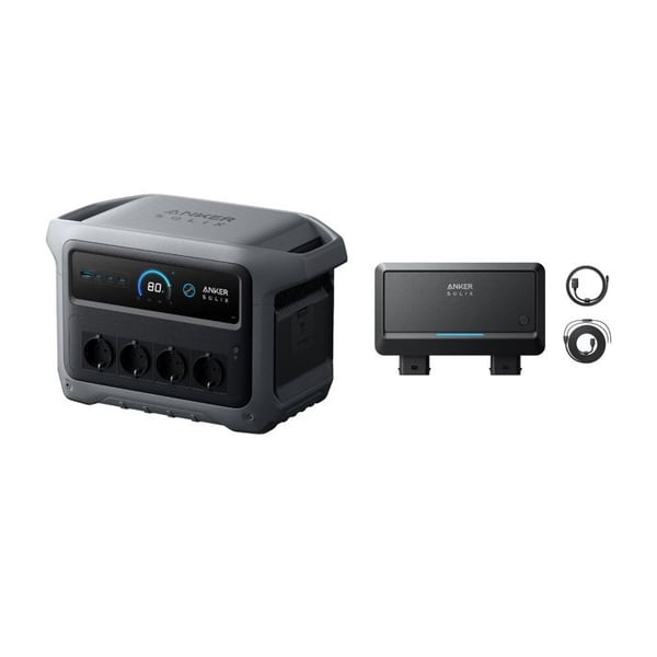 Kit Anker SOLIX C1000X Gen 2 med Alternatorladdare, DC-laddare dubbel 800W, Batteri 1056Wh, Solgenerator 4x2000W