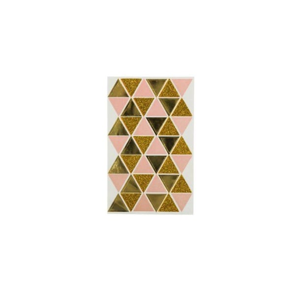 MégaCréa DIY - Triangelklistermärke Folie och glitter 2,3 x 2 cm 84 stycken