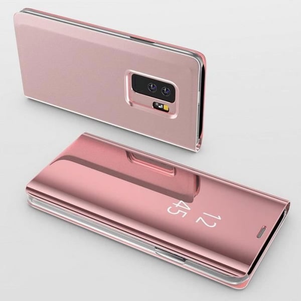 "Mobilskal för Samsung Galaxy S9 PLUS - Fodral med spegelklapp Rosa Skydd Clear View [Phonillico®]"