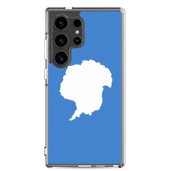 Telefonfodral – Antarktisflagga – Kompatibel med Samsung Galaxy S24 – Mjuk Fodral – Motståndskraftig och Stötabsorberande – Pixelforma