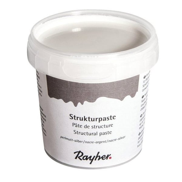 Strukturpasta, pärlemor - silver, Burk 150ml
