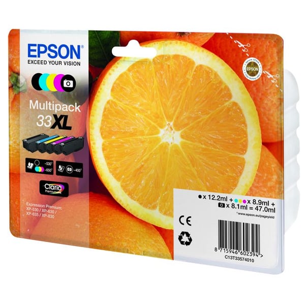 Epson Claria Premium 33XL blækpatron - Farve - Inkjet - Pakke med 5