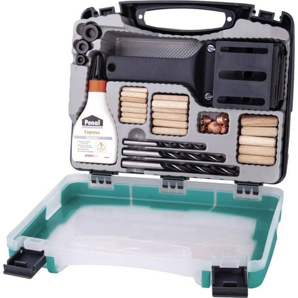 wolfcraft - Trunnion Samlekasse - Træbor, dybdestop og tap - 79 styk - ref. 4645000