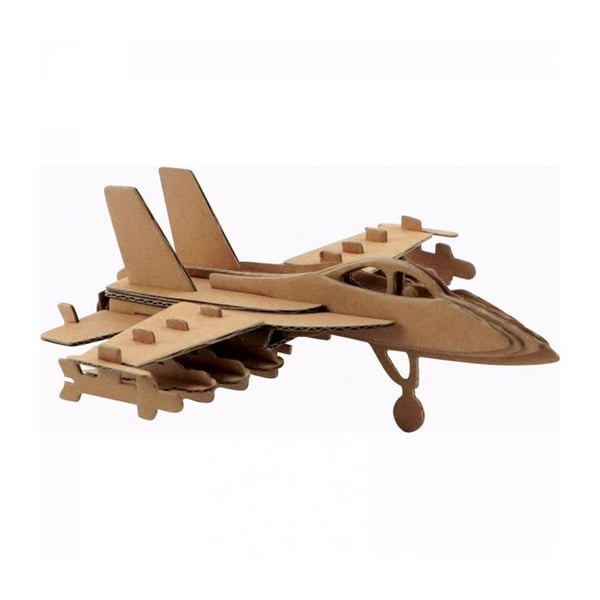 Kartong flygplansmodell - Brun - 16,5 x 17,5 x 6 cm