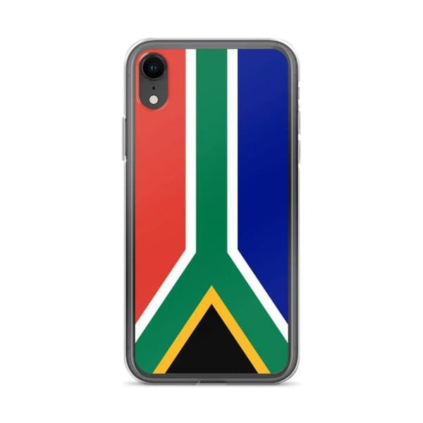 Mobilskal – Sydafrikas flagga – Kompatibel med iPhone XR – Mjuk fodral – Slitstark och stötresistent - Silikon - Pixelforma