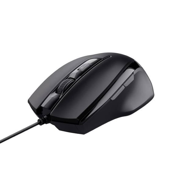 USB-trådmus - TRUST - Voca - 800-2400 DPI - Ergonomisk - 2 tumknappar