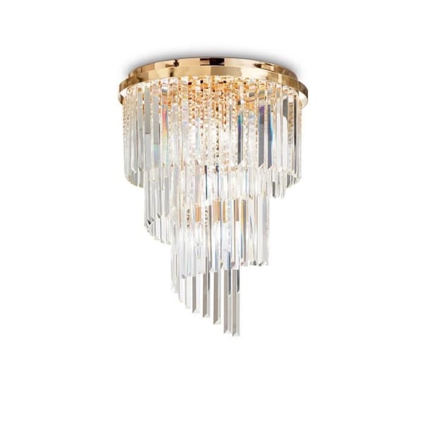 Ideal Lux Lighting 12 ljus takbeslag Ljuskrona Guld IDL213507