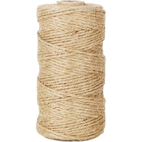 Jute Snöre - Naturlig - 400M - 3 Trådar - Ekologisk - Brun