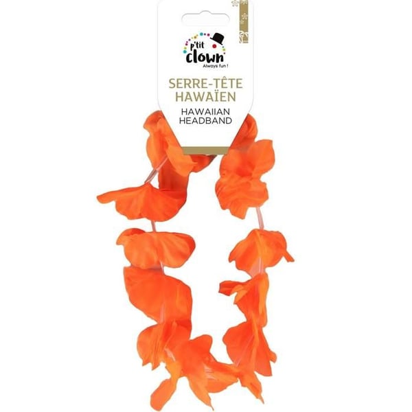 Hawaiiansk hårband - PTIT CLOWN - Slumpt färg - Vuxen - Gul/Orange/Grön/Rosa